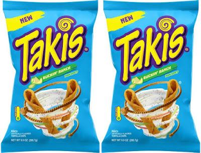 Bags of Takis Buckin' Ranch rolled tortilla chips.