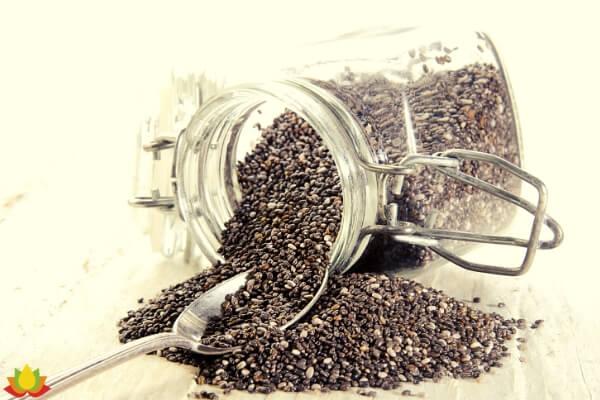 chia seeds glass container