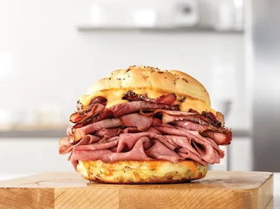 Arby's Brisket Bacon Beef 'N Cheddar sandwich.