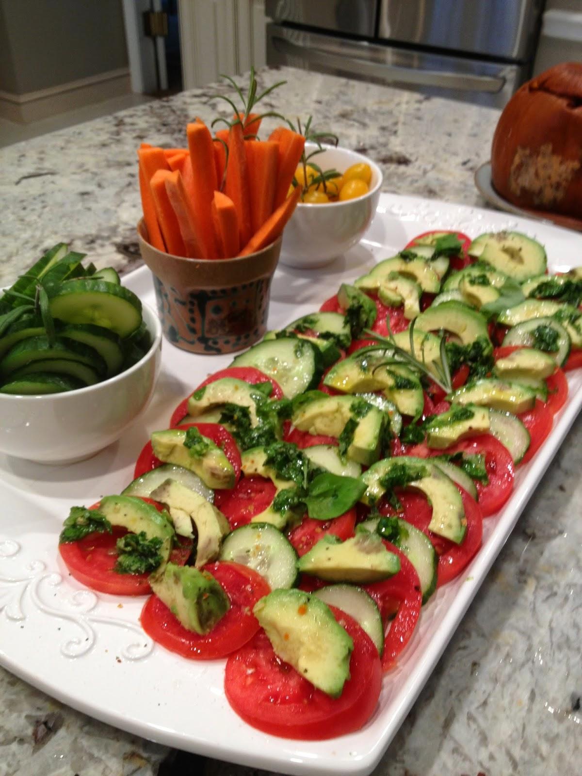 vegan appetizer display