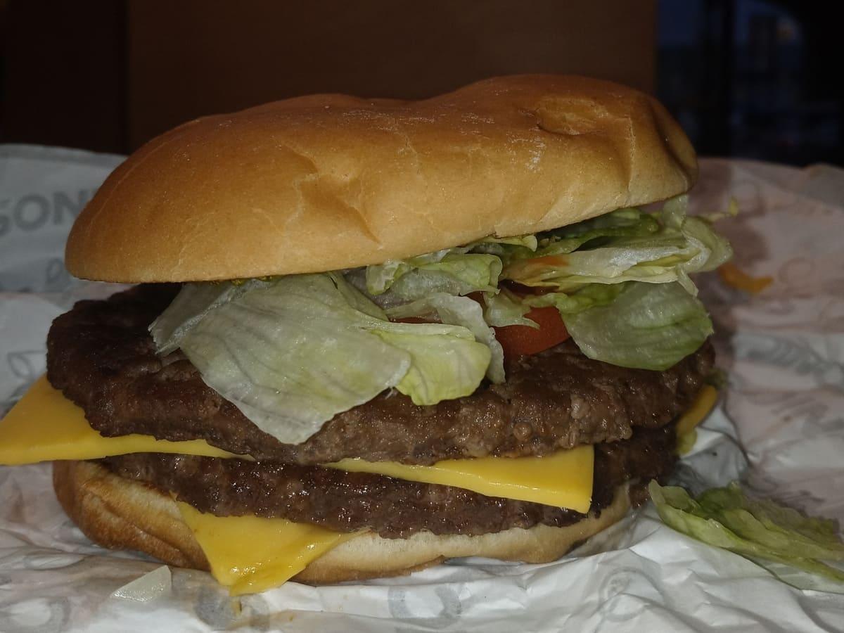 Sonic Quarter Pound Double Cheeseburger