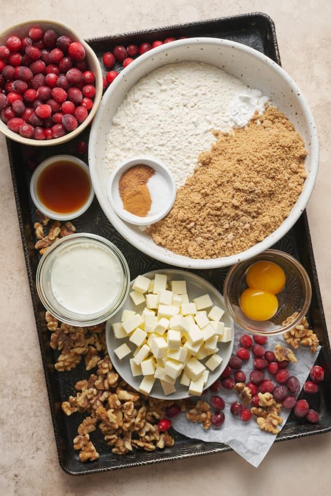 Portioned out ingredients for Scone Dough. 