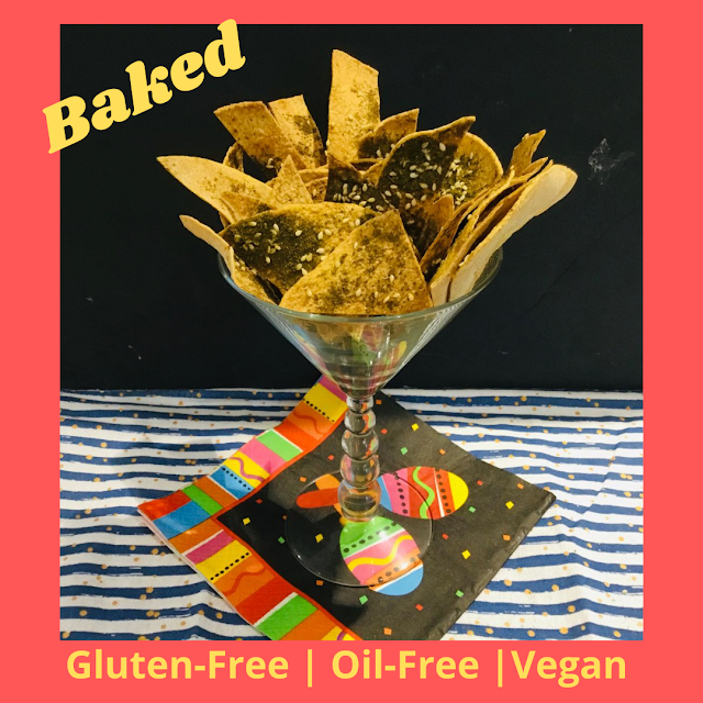 baked tortilla chips with za'atar