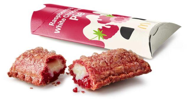 McDonald's Raspberry and White Chocolate Pie in the UK.