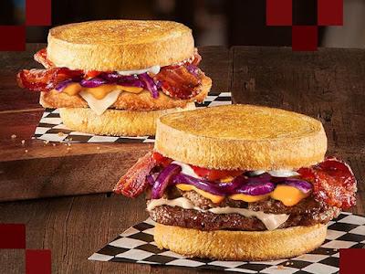 Checkers & Rally's Bacon Sourdough Mother Cruncher Melt and Bacon Buford Sourdough Melt.