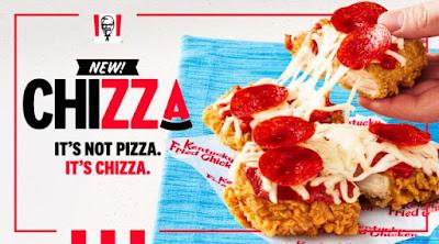 KFC's Chizza, a mashup of pizza and fried chicken.