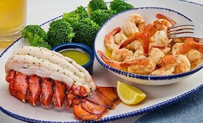 Red Lobster Lobster & Shrimp Scampi plate.