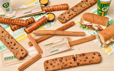 Subway's footlong cookies, footlong churros, and footlong pretzels.