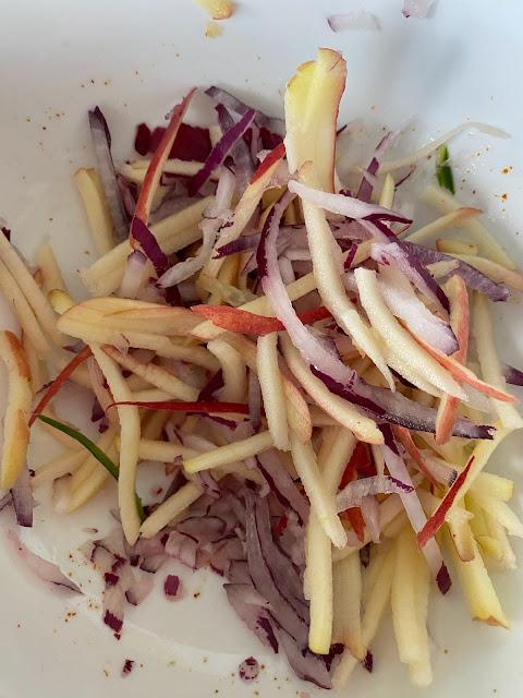 grated onion and apple