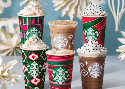 Starbucks 2023 holiday drink line-up.