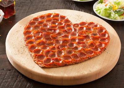 Donatos Heart-Shaped Pizza.