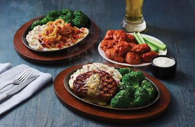 Applebee's new 2 for $25 Sizzlin' Skillets with a Boneless Buffalo Wings appetizer.