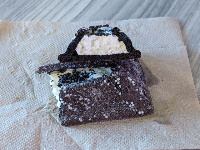 McDonald's Cookies & Creme Pie cross-section.