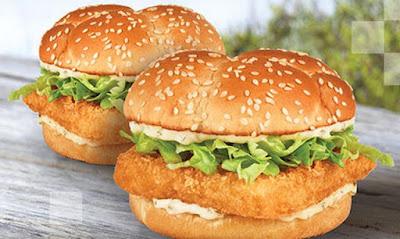 Two Checkers & Rally's Crispy Fish Sandwiches.