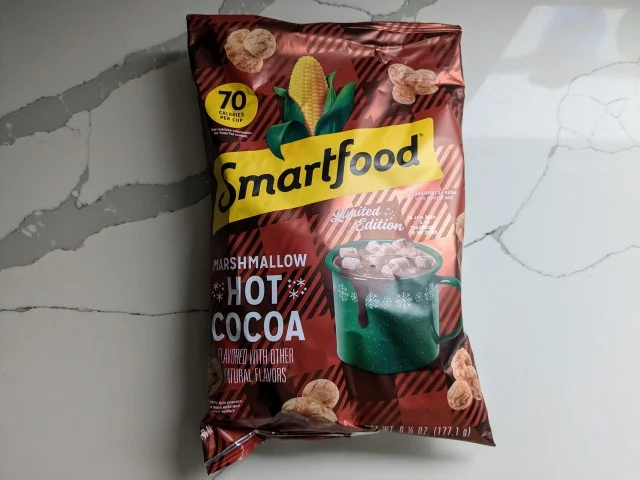 Smartfood Marshmallow Hot Cocoa Popcorn packaging.