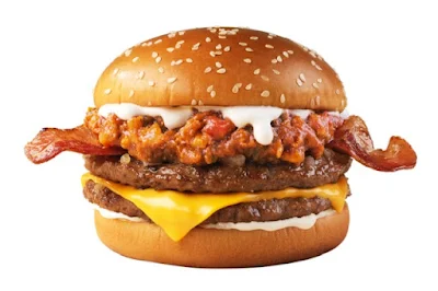 McDonald's South Korea's Double Beef Meat Chili Burger.