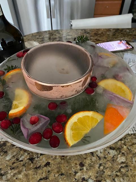 ice mold with fruit