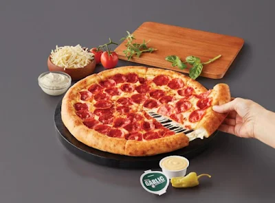 Papa Johns Cheesy Calzone Epic Stuffed Crust pizza.