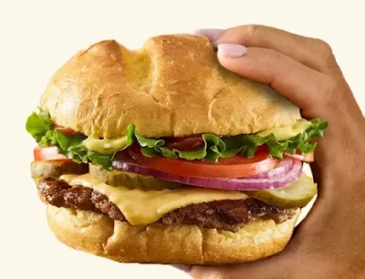 Smashburger's Single Classic Smash Burger.