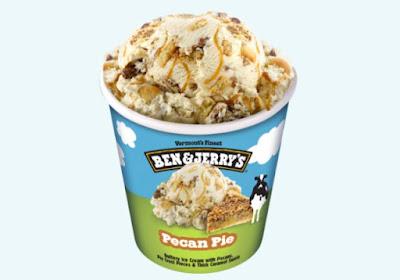 A pint of Ben & Jerry's Pecan Pie ice cream.