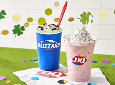 Dairy Queen's Mint Brownie Blizzard and Under the Rainbow Shake.