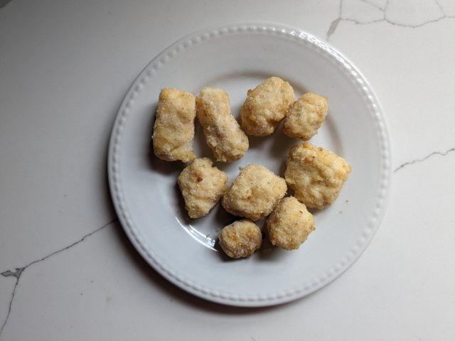 Frozen Trader Joe's Breaded Cheddar Cheese Curds.