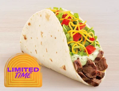 Taco Bell $3 Steak Soft Taco.