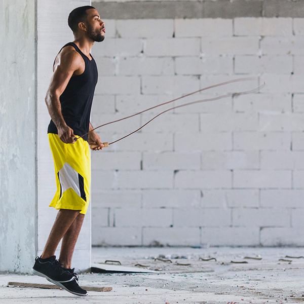 Man Jumps Rope | Aerobic Exercise at Home