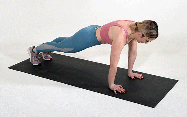 Woman Does Spider-Man Push Ups | Push Up Variations