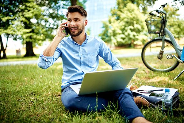 Man Does Office Work in the Park | NEAT Exercises