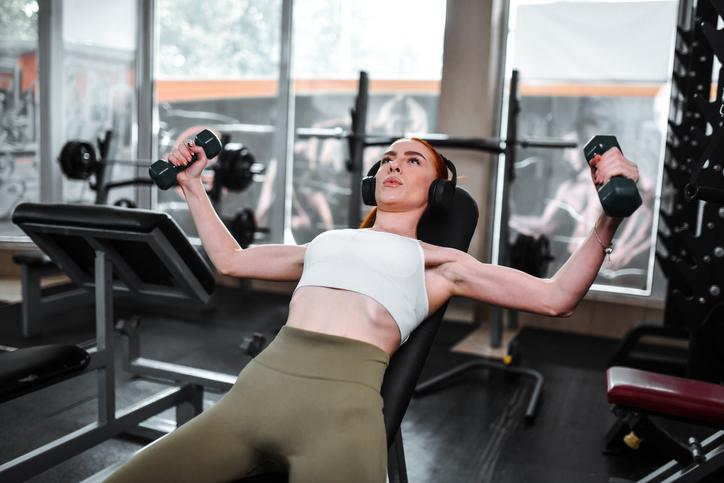 Woman Does Dumbbell Flies | Deload Week