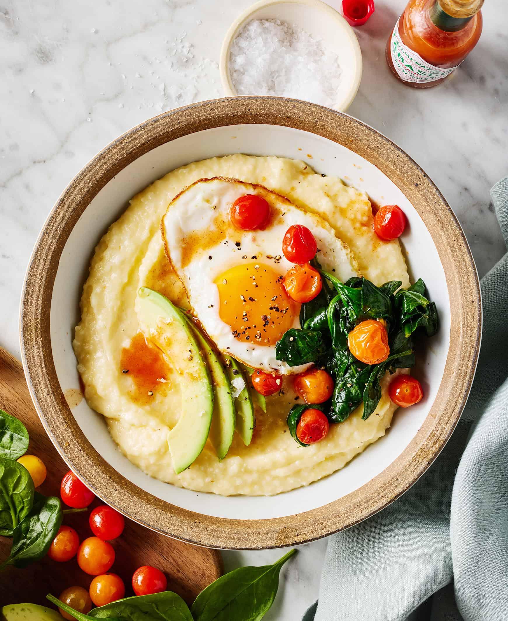 Grits and eggs