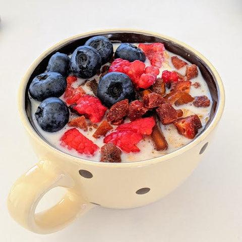 fruit toppings on oats