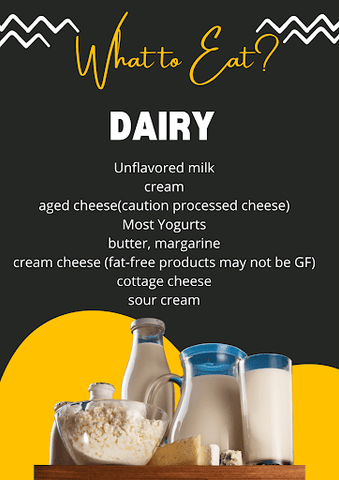 what dairy to ear for those with celiac disease