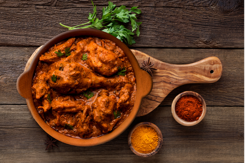 indian chicken and wine