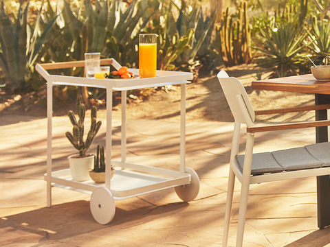 retro bar cart