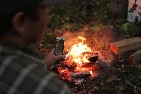 canned wine bonfire