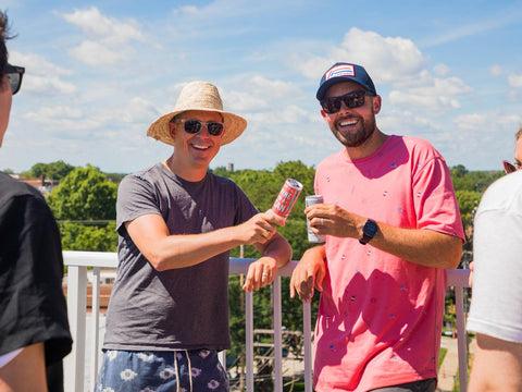 canned wine rooftop patio