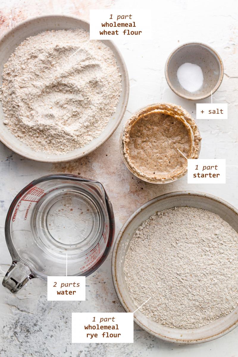 sourdough rye bread ingredients