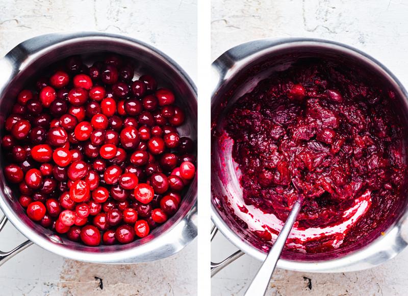 vegan gingerbread cake custard buttercream cranberries