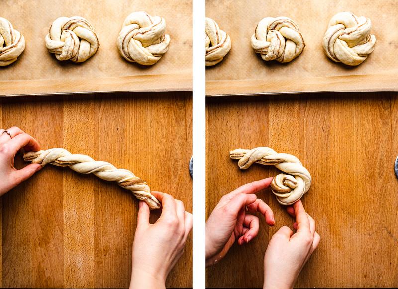 vegan kanelbullar twirling