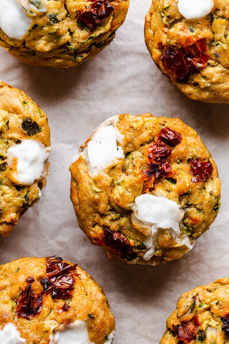 savoury vegan muffins top