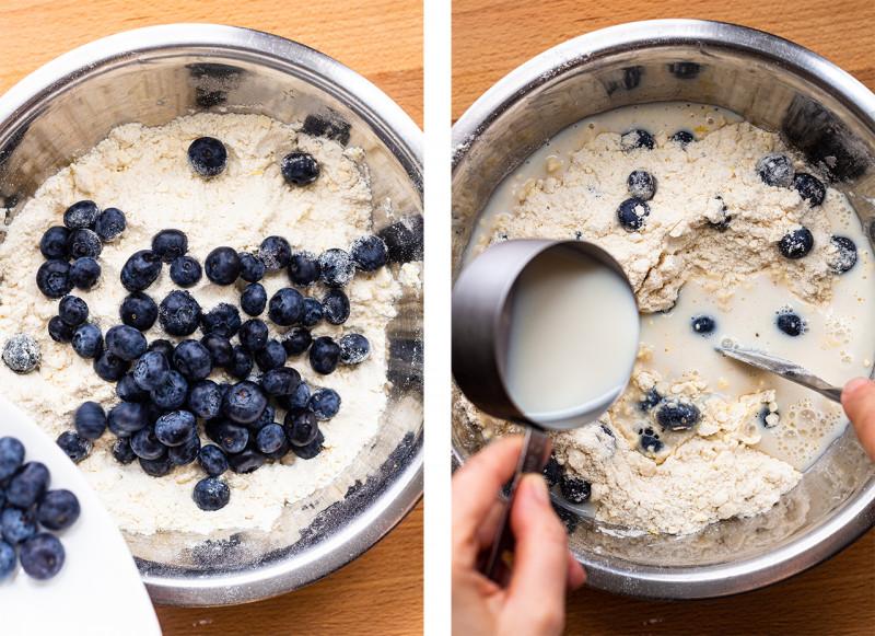 vegan blueberry scones blueberries
