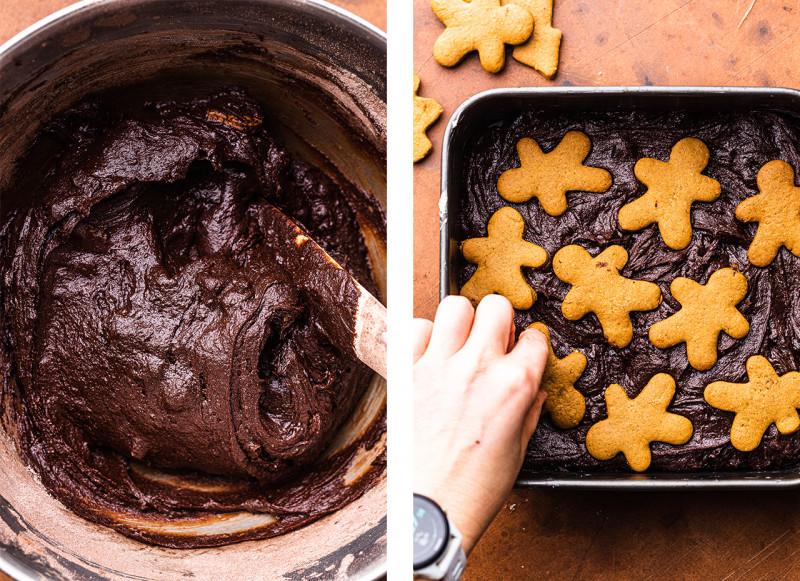 vegan Christmas brownies batter