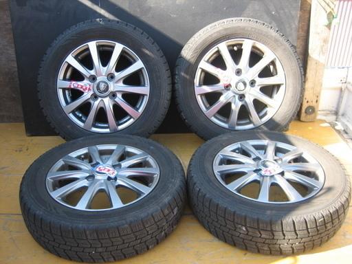 155/65Ｒ13スタッドレス＆アルミホイル4本中古　ホンダ　ライフで使用！