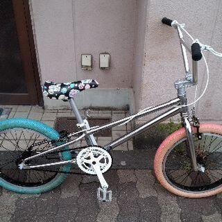 [FUN]20吋 BMXクルーザーバイク シングル/メッキカラー