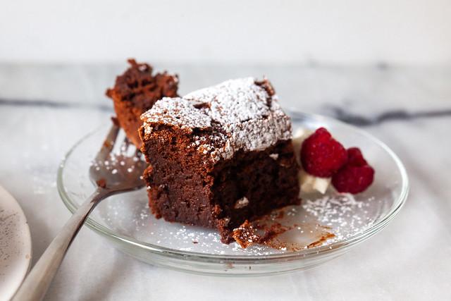 flaky fudgy chocolate cake-12