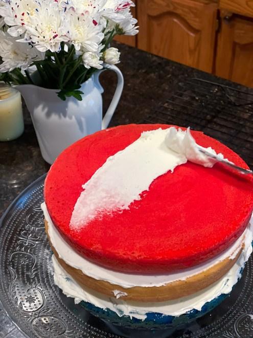 Red White and Blue Cake | 4th of July Dessert