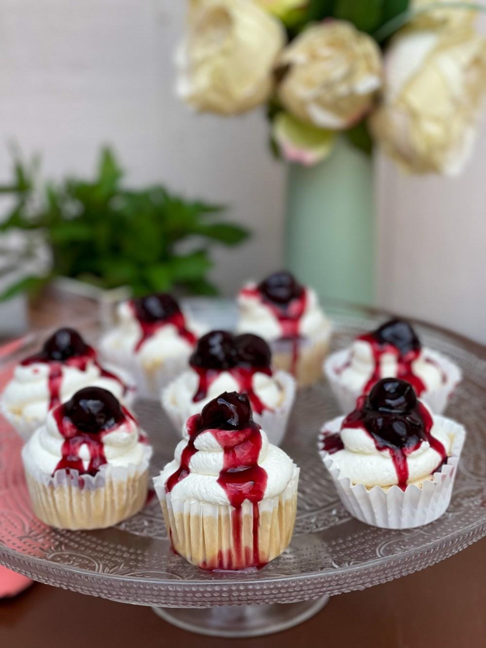 Mini Black Cherry Cheesecakes