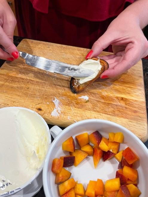 Mascarpone Peach Crostini